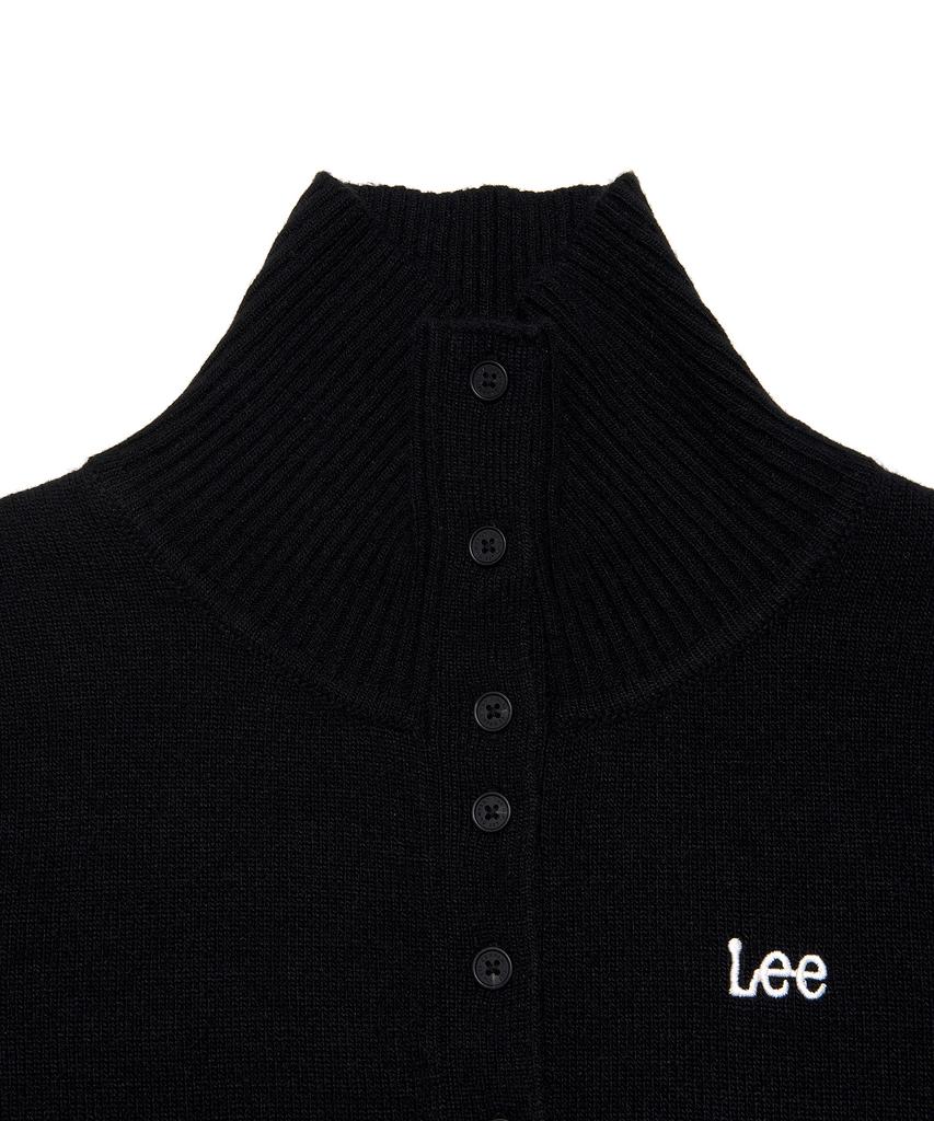 Lee Women'S High-Neck Collared Cardigan Black