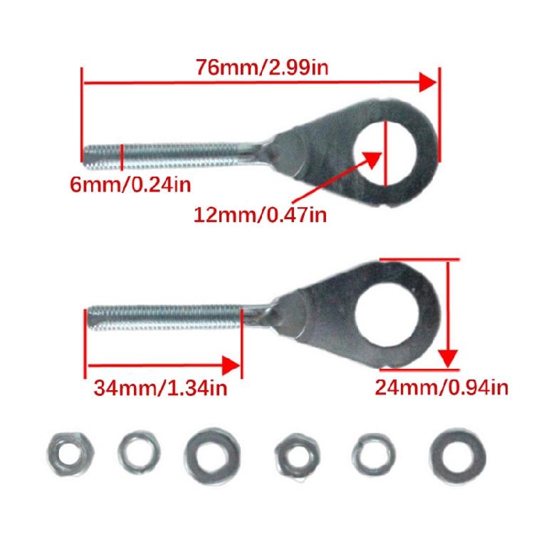 1 Pair Motorcycle Chain Adjuster Tensioner Universal Motorbike Accessories Replacement Chain Tensioner 95014-10010