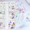 Mini 6 Grid Transparent Rainbow Light Nail Enhancement Sequins Decoration Love Star Moon Nail Accessories Nail DIY Material