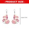 Stylish Snowman Ear Jewelry Acrylic Texture Party Earrings Fashion Geometric Pendant Accessories for Party and Daily