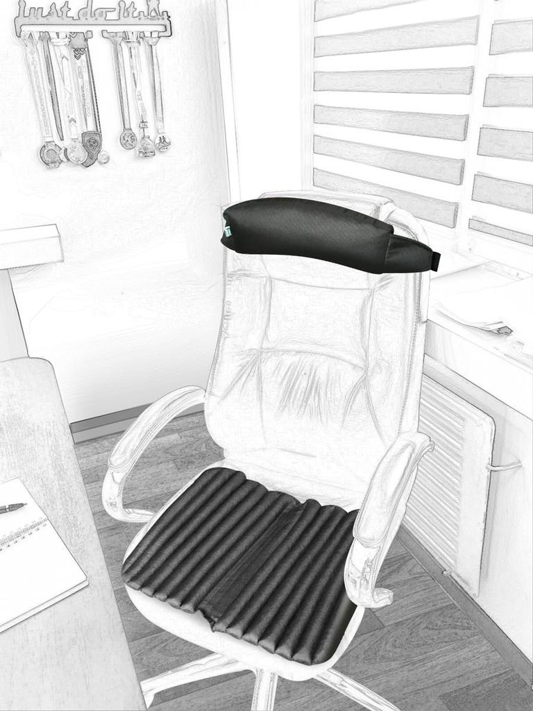 Pokrowce na krzesła wykonawcze Ekkoseat, wypełniacz z łuski gryki