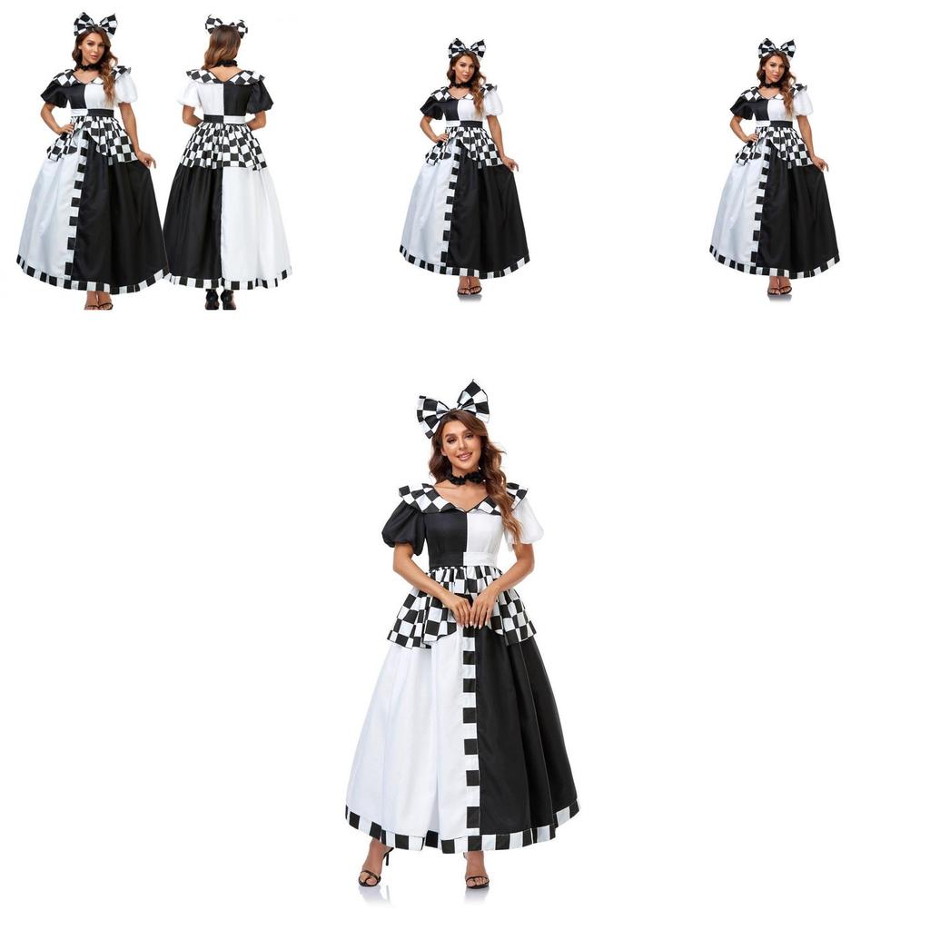 Alice im Wunderland Kostümkleid aus Polyesterstoff für Cosplay und Halloween-Veranstaltungen