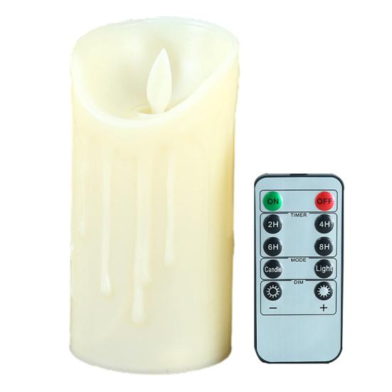 Waterproof Flameless Candles Battery Operated LED Candles with Remote Control Flickering Fake Pillar Candles for Wedding Halloween