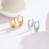 Elegant Titanium Steel Gold-Plated Earrings: Trendy, High-End Design with a Chic, Modern Style.