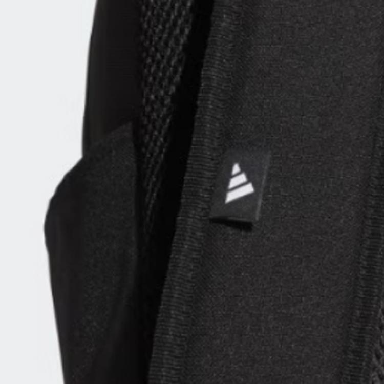 Adidas Logo Zip Closure Recycled Polyester Backpack Unisex Backpack Black JY4769