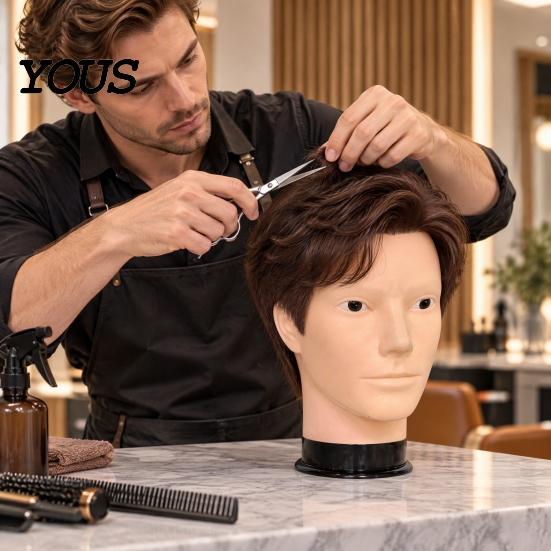 Wig Styling Display Stand Bald Mannequin Head, Male/Female Hair Model, Professional Cosmetology Head Large Circumference Model for Making, Hat Glasses