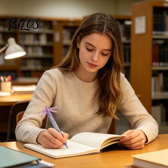 Handschrift Gereedschappen voor Kantoor Glanzende Vleugels Libelle Gelpen, Transparant Plastic Kantoorbenodigdheden met Interactieve Sets Collectie Klappende Vleugels,