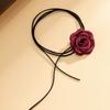 Elegant Big Flower Choker Necklace for Women Trendy Ladies Long Knotted Rope Chain Necklaces 2026 Fashion Jewelry On Neck Collar