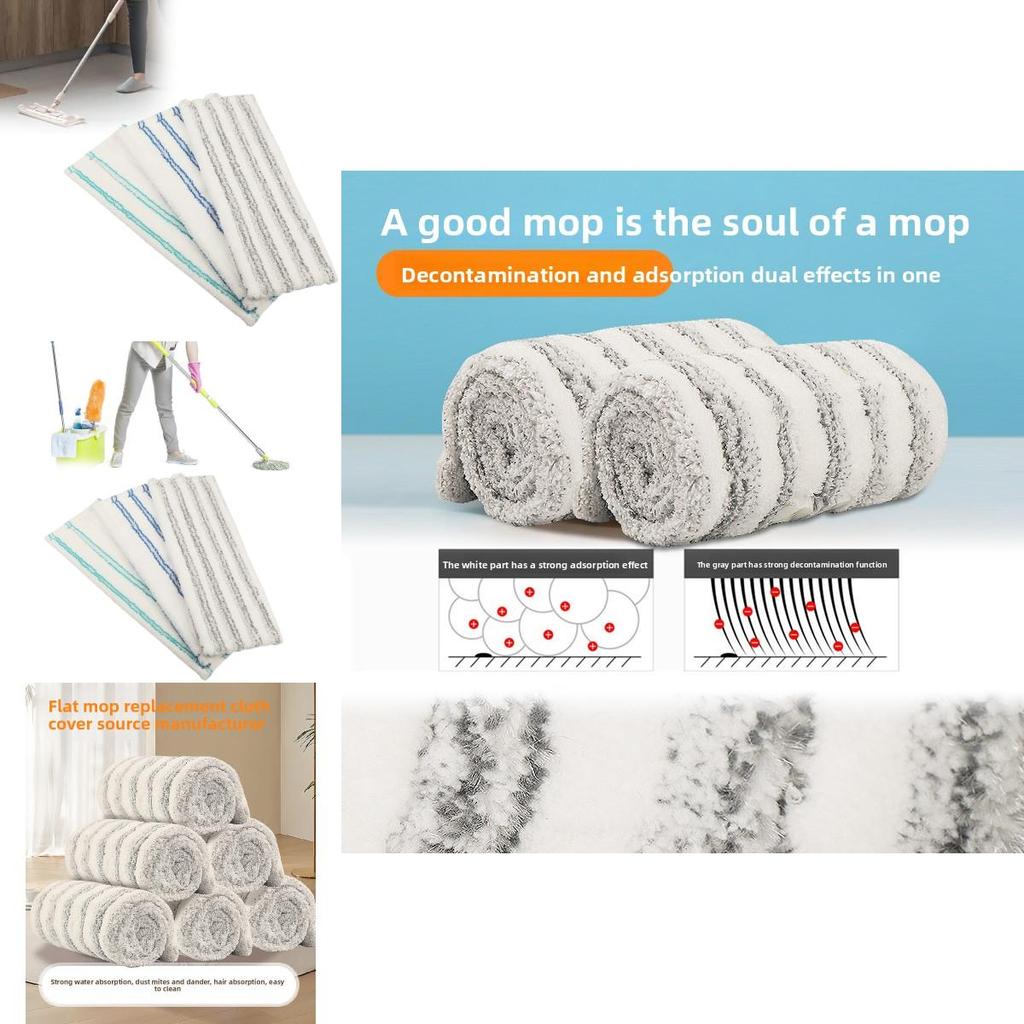 Reusable Microfiber Mop Head With Absorbent Fabric For Home And Office Floors