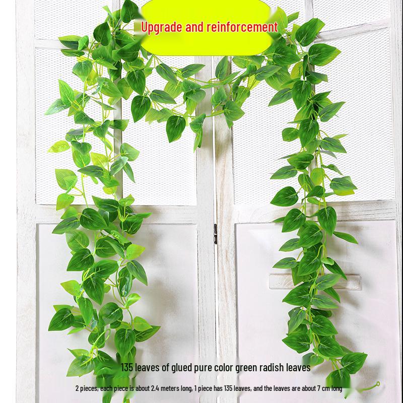 Artificial Rattan Morning Glory and Green Ivy Leaf Vine for Decoration
