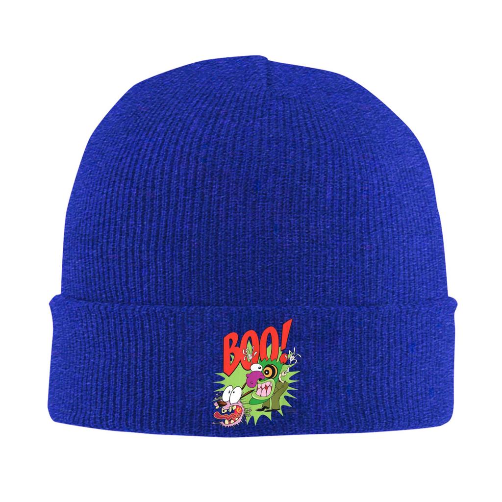 Courage Dog  Beanie Hats  Bonnet Hats Unisex Adult Street Y2K Hippie Knitting Hat Winter Design Warm Caps