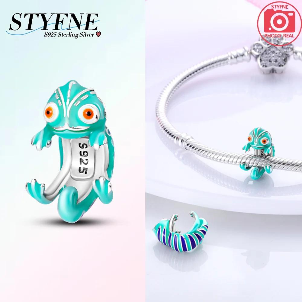 925 Silver Color Luminous Firefly Chameleon Ladybug Charm Fit Bracelet Charm for Women Gift Jewelry