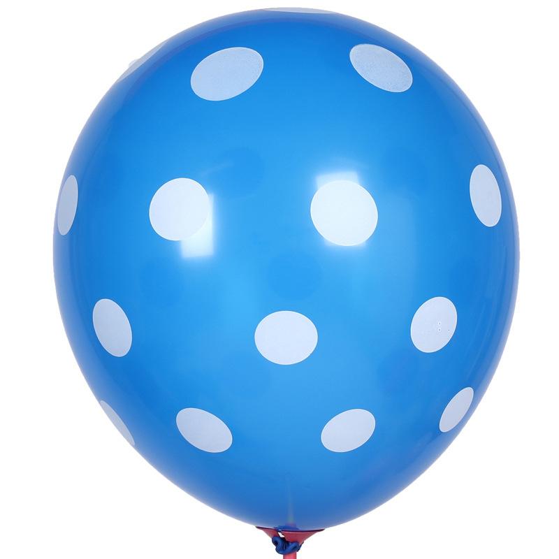 12 Inch Colorful Latex Balloon Birthday Camping Party Children'S Day Polka Dot Print Thickened Balloon