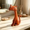 Exquisite Resin Sculptures for Table Farmhouse Cat Figurine, Creative Country Style Animal Statue, Rustic Decorative Figurines Living Room Mouse