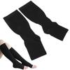 Compression Stockings Breathable Antislip Elastic Open Toed Stocks for Women BlackM