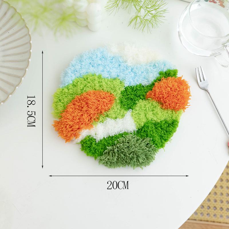 Moss Coaster Rug Kit: Beginner-Friendly Mori Style Doormat Gift Set