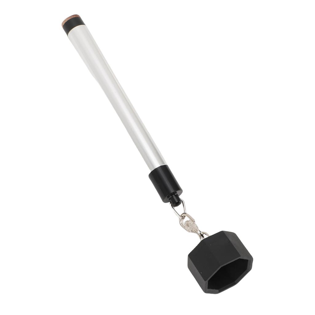 Pool Cue Chalk Holder with Spikes and Cover Metal Chalk Pen for Billiard Stick Tip Repair Octagonal