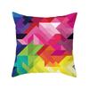 New Modern Minimalist Polyester Fabric Pillowcase Colorful Abstract Geometric Pattern Peach Leather Velvet Pillow Cushion Cover