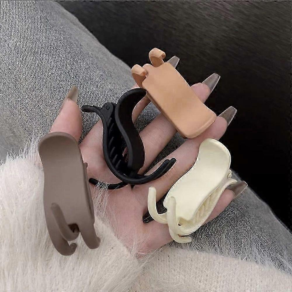 Fashion Simple Ponytail Hair Clip Solid Color Hair Accessories Hairpin Headwear Headdress Small Hair Claw Clips Women