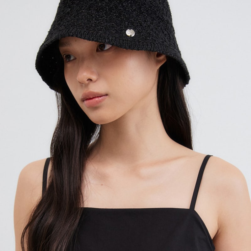 

MangoManyPlease ROPE KNIT BUCKET HAT_BLACK BLACK