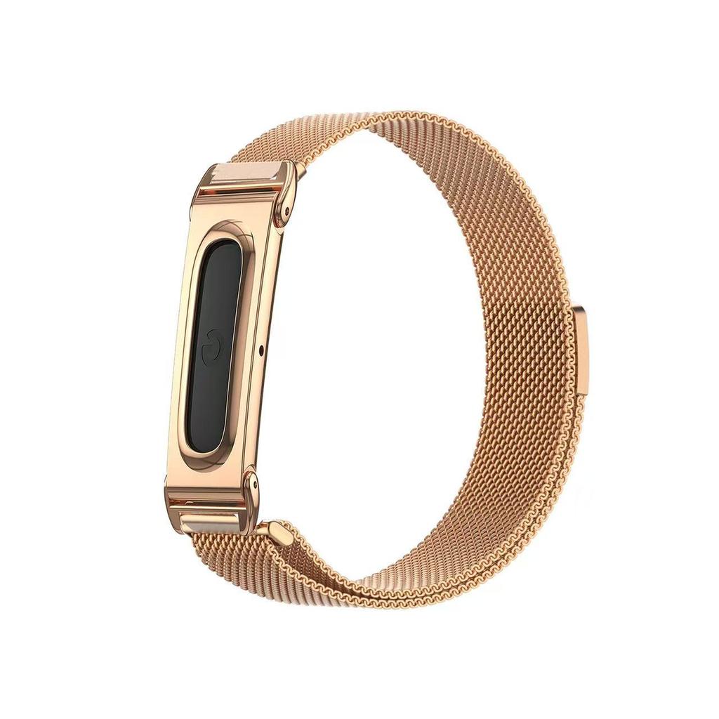 Advanced Magnetic Milanese Loop Strap With Metal Bezel For Google FitbitAir Stainless Steel Smart Watch Wrist Band For Men Women