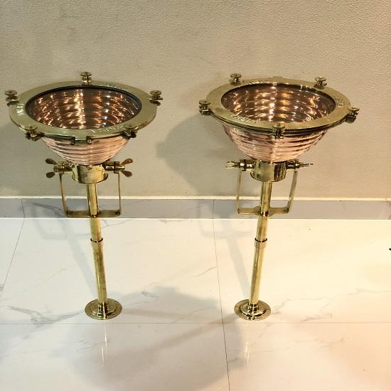 Námořní Nové Námořní Mosaz a Měď Starověké Námořní Střední Nákladní Stropní Závěsné Světlo 2 ks