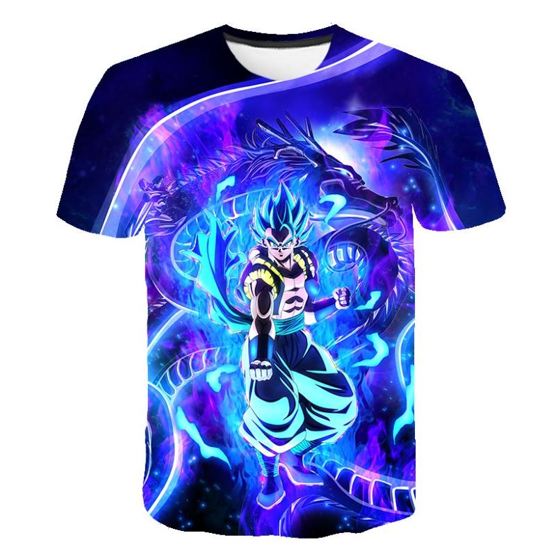 Dragon Ball T Shirt Çocuk Üstleri Tişört Anime Figürleri Son Goku Süper Saiyan T-shirt Erkek Çocuk T-shirtleri Çocuk Giysileri Yaz Kısa Kollu