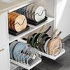 Pull-Out Kitchen Countertop Rack for Pots, Dishes, Plates, Pans, and Woks