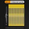 Mini Assorted Steel File Set: Triangular & Flat Files for Metal & Wood Grinding