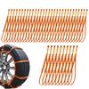Zip Tie Snow Chains 40 Pieces Anti-Slip Adjustable Snow Chains Winter Traction Tire Belt for Winter Ice Muddy Roads Vehicles