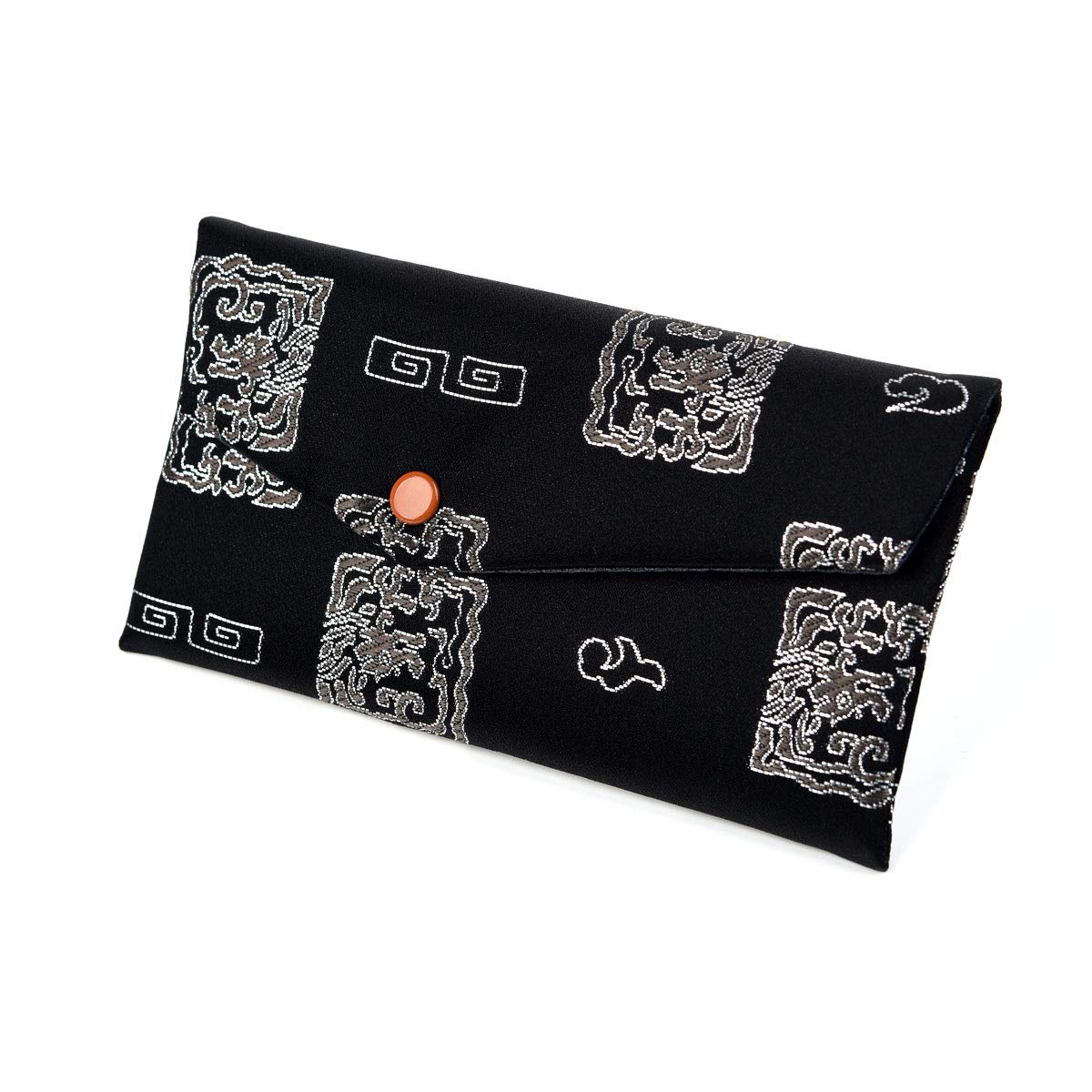 

Кейс для четок из золотой парчи Нисидзин-ори, 8 видов, мужской, Нисидзин, Сделано в Японии, Киото, Квадратный кейс для четок, Квадратный Серебряный Дракон