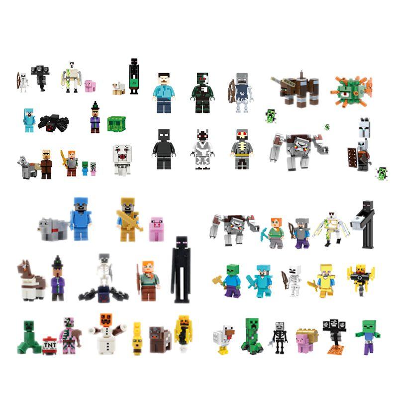 Figures Steve Minecraft Him Building Blocks Toys Bricks Children Birthday Gifts