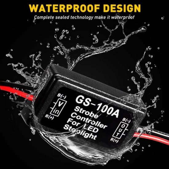 4X Flash Strobe Controller Flasher Module Box 12V for LED Brake Stop Lamp Lamp