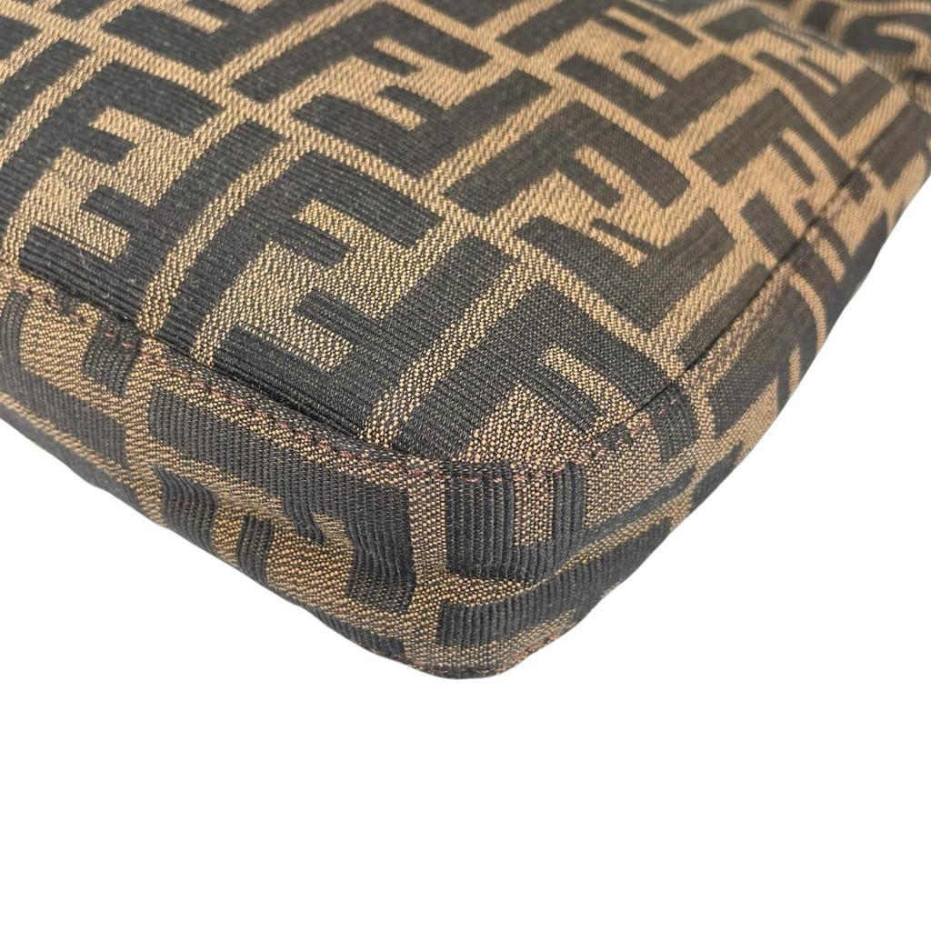 FENDI Zucca Hobo Shoulder Bag Brown Women used