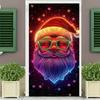 Banner Cortină de Ușă Luminoasă de Crăciun Decor Festiv de Sărbători pentru Ușa din Față Petrecere Pridvor Semn Agățat