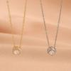 ZAKOL Clear AAA Cubic Zirconia Square Pendant Necklace Elegant Wedding Engagement Zircon Gift for Women