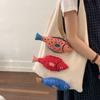 Summer Hollow Out Knitted Bag Crochet Fish Shoulder Bag Casual Weave Knitted Bag  Summer