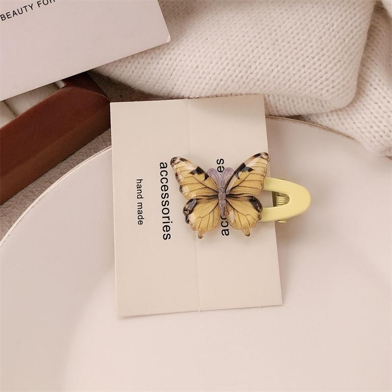 

Children s Headdress Girls Hair Accessories Butterfly Shiny Hair Clip Accessories Girls Hairpin BB Clip жовтий