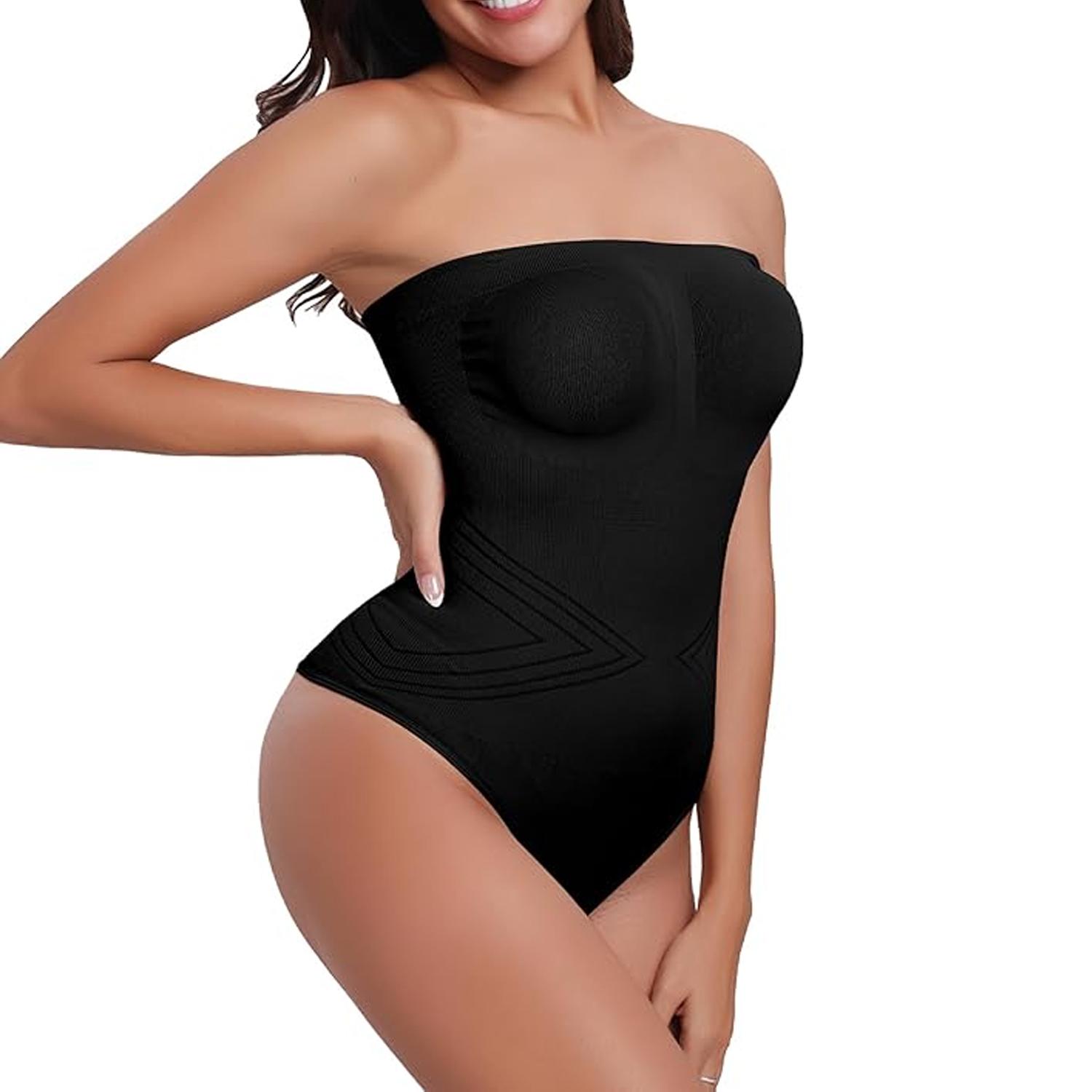 

Боди без бретелек стринги для женщин Tummy Control Shapewear Seamless Sculpt Body Shaper со съемными бретелями M