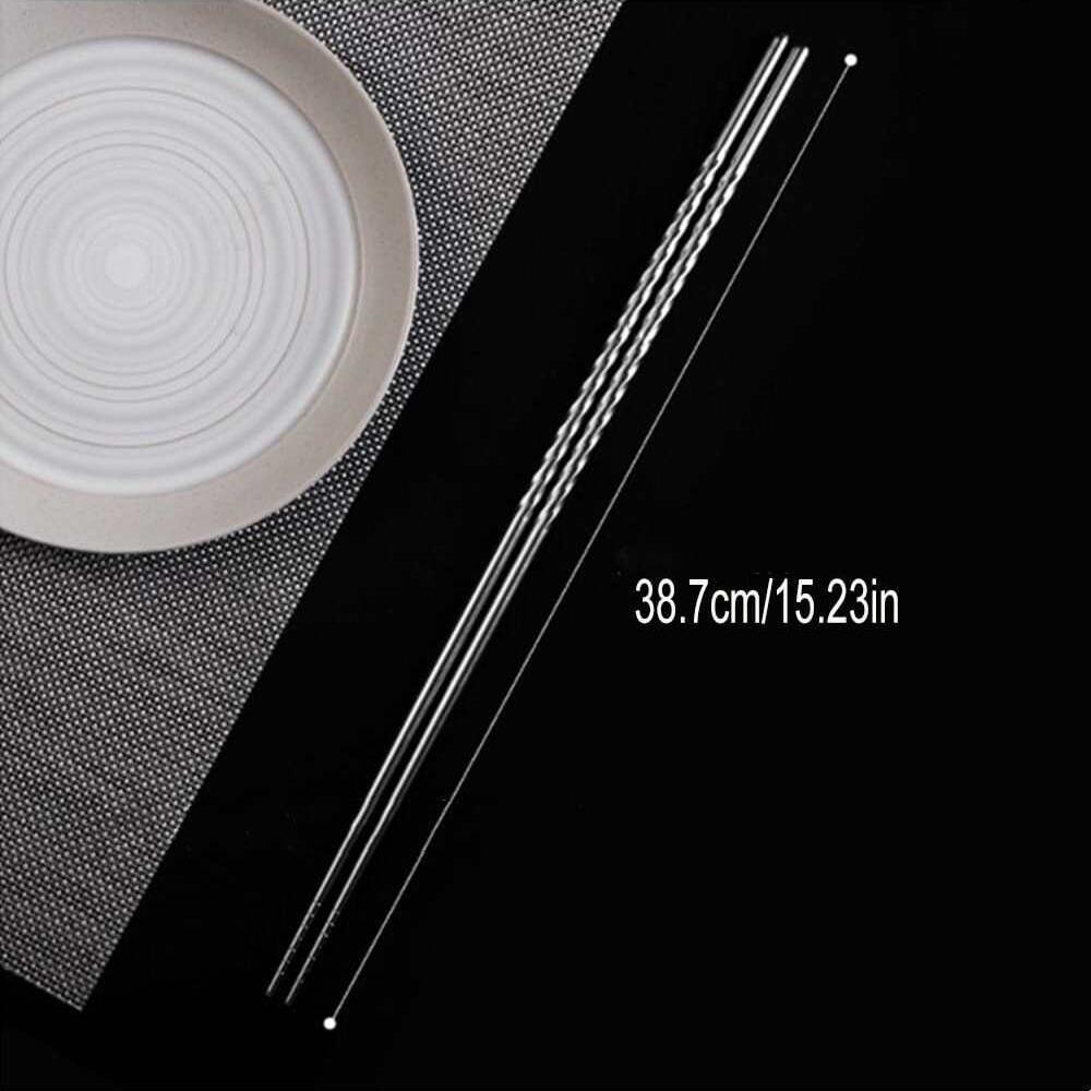 Cooking Chopsticks Stainless Steel Extra Long Cooking Chopsticks For Frying Food Noodles Sushi Chopsticks Kitchen Utensil