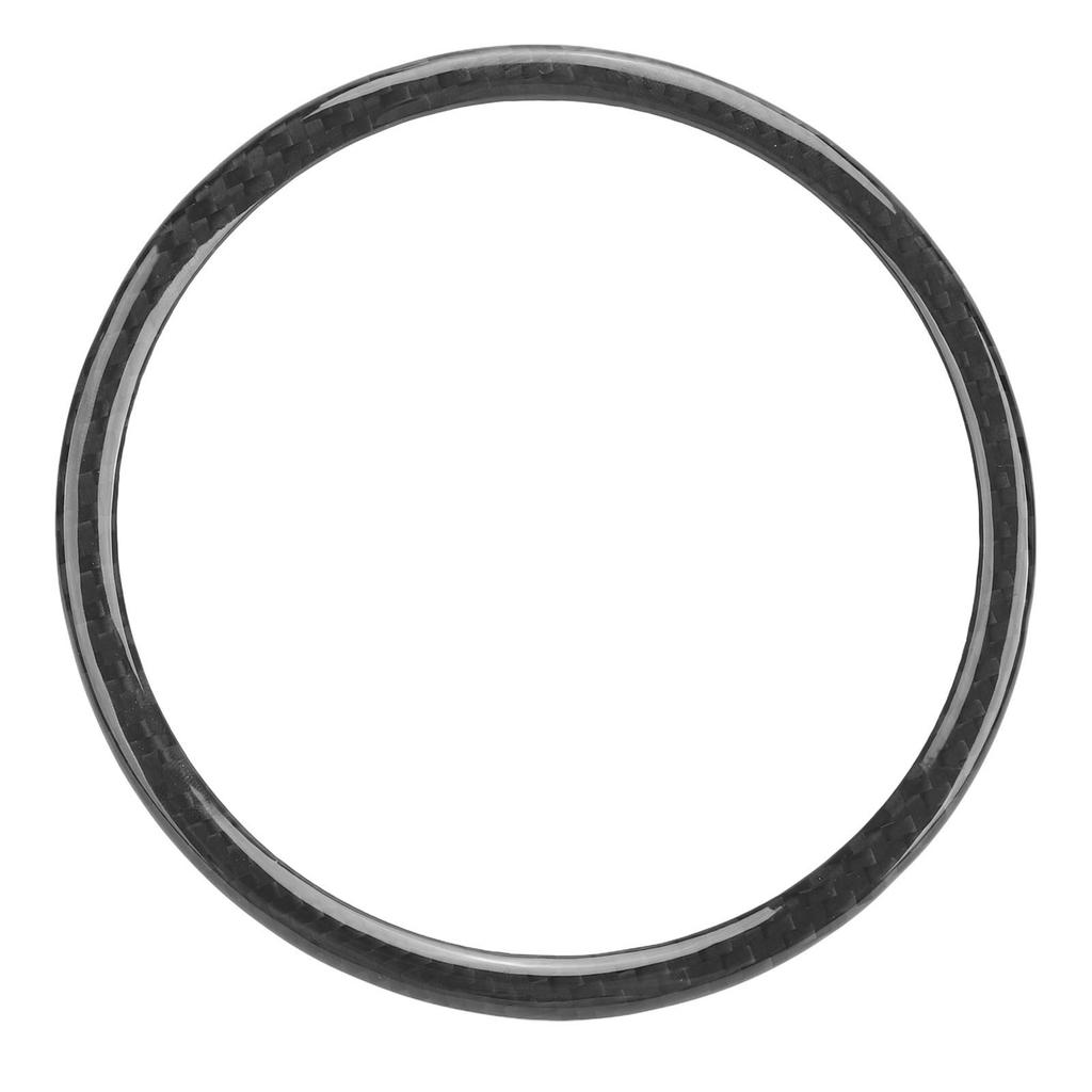 Lenkrad-Zierring Kohlefaser Lenkrad-Mittelteil-Ring Aufkleber Ersatz für Fiat 500 2020 bis 2023