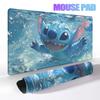 Cute Stitch Aesthetics Anime Mouse Pads XXL Computer Keyboard Carpet Gaming Offices Accessories Non-slip Mat Lockedge Rubber Pad
