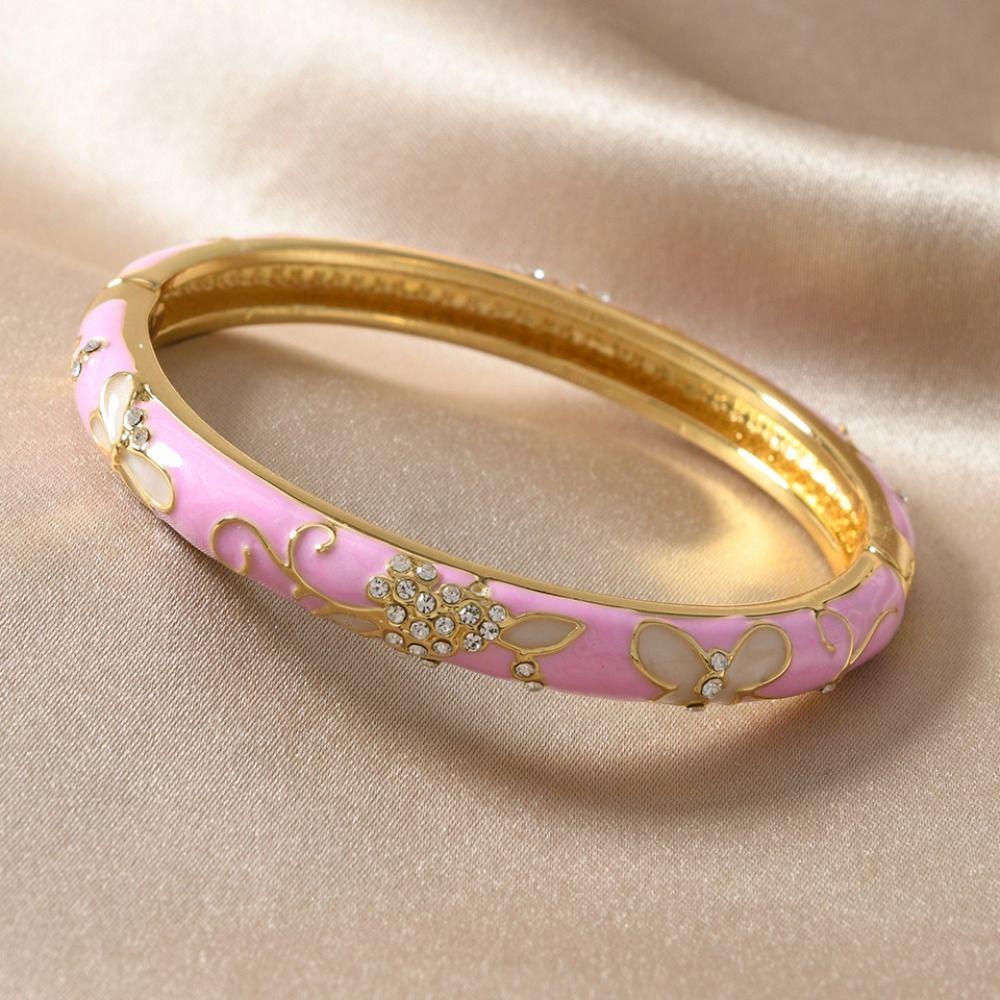 Dvojitý náramek Vintage Cloisonne náramek Tradiční dámský náramek šperky dárky