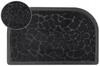 Semi-circular rubber doormat, black, 60x40cm, anti-slip