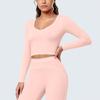 New contrasting color tight high elastic breathable yoga suit six-piece sports running fitness yoga suit women