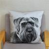 Home Bedroom Pillowcase Cute Schnauzer Print Cushion Cover Decor