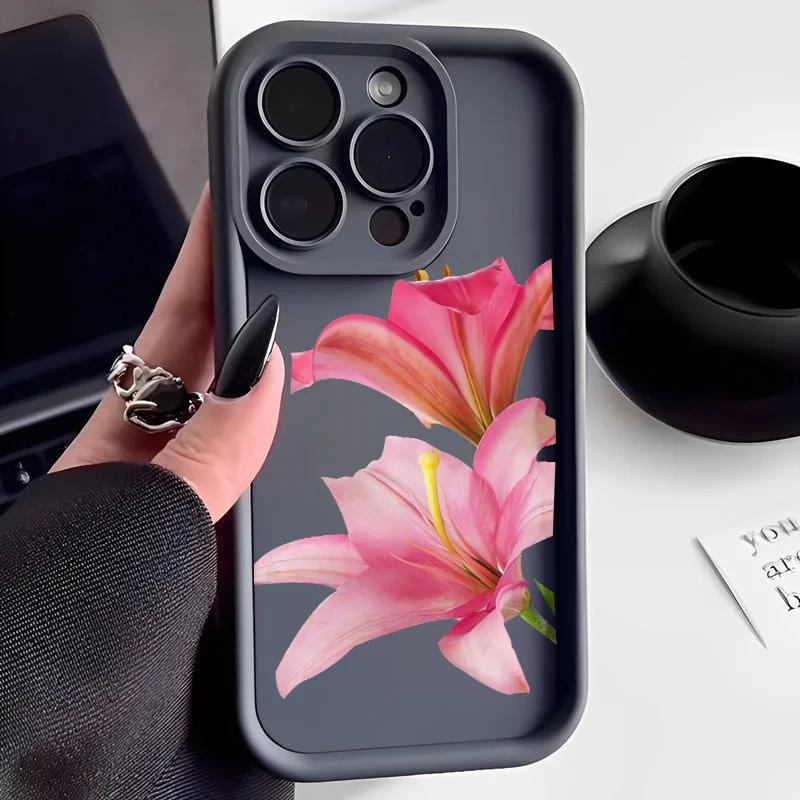 Lily Flower Case For Samsung Galaxy S21 S22 Ultra S21 Plus S20 FE A31 A51 A71 A53 A33 A73 A23 A50 A30 A70 A32 A72 A13 A04 A04E