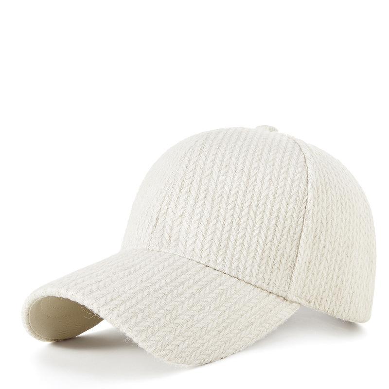 

Autumn and winter new products keep warm, simple, fashionable and casual, adjustable head circumference, large head can wear woven baseball cap M（56-58cm） бежевий