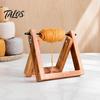 Knitting Supplies for Beginners Wooden Crochet Yarn Holder, Rotatable Portable Organizer Rack, Stable Wood Spindle Mortise And Tenon Frame Dispenser