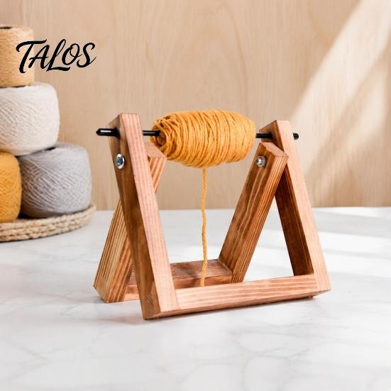 Knitting Supplies for Beginners Wooden Crochet Yarn Holder, Rotatable Portable Organizer Rack, Stable Wood Spindle Mortise And Tenon Frame Dispenser